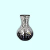Cracked and piece Black and silver color new style antique mirror mosaic glass floor vase for home decoration