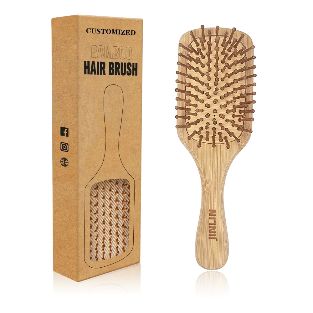Hot Selling Eco-friendly Natural Anti Klit Curly Dropshipping Scalp Massager Wholesale Salon Hairdr Detangling Hair Combs Brush