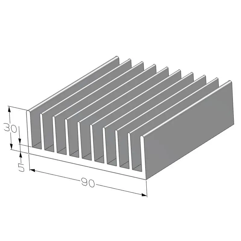 Amplifier heatsink 90(W)*30(H)mm,flexible cutting length