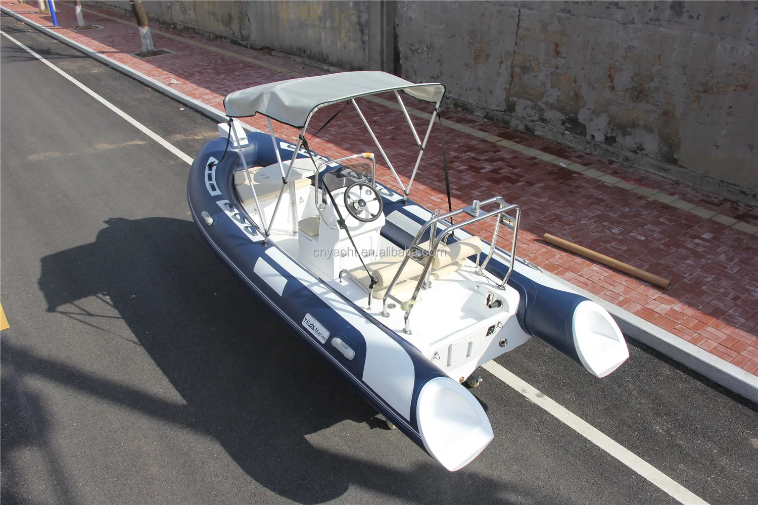 4.8m Deep V Double Fiberglass Hull Hypalon Rib Inflatable Boat For Sale