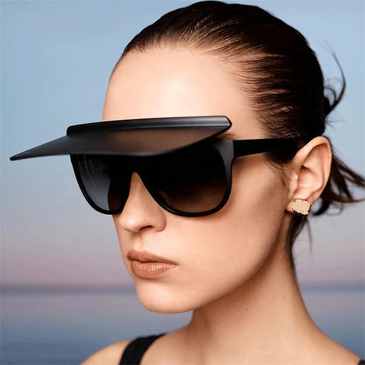 

CT462 New Arrival Women Glasses Shades 2021 Sunglasses Custom Designer Square Frame Summer Flip Sunglasses