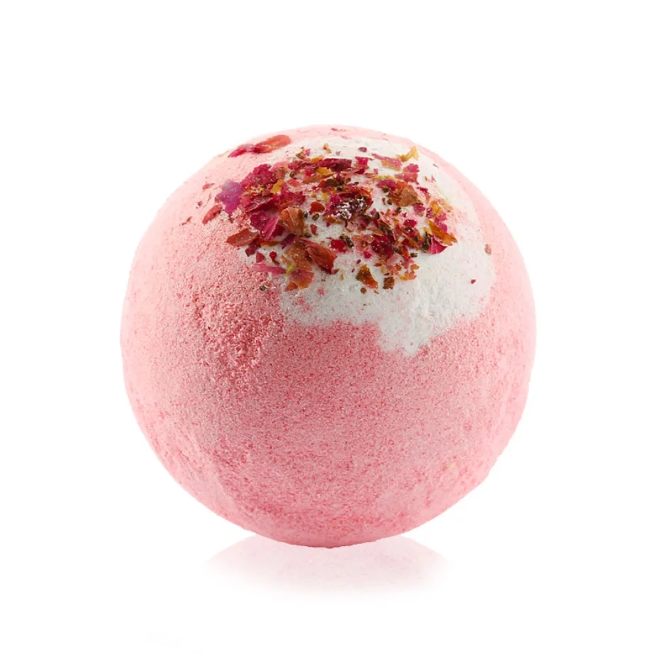 

OEM Spa Bath Salts Natural Rose Pink Scented Bubble Bath Bombs for All Adult
