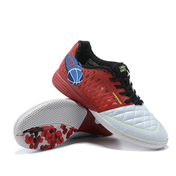 

Top 1:1 real leather upper rubber sole lunar Gato II ic39-45 men's football shoes indoor soccer shoes, Black
