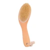 100% Natural boar bristle dry/wet body brush round wholesale bath skin care wood brush