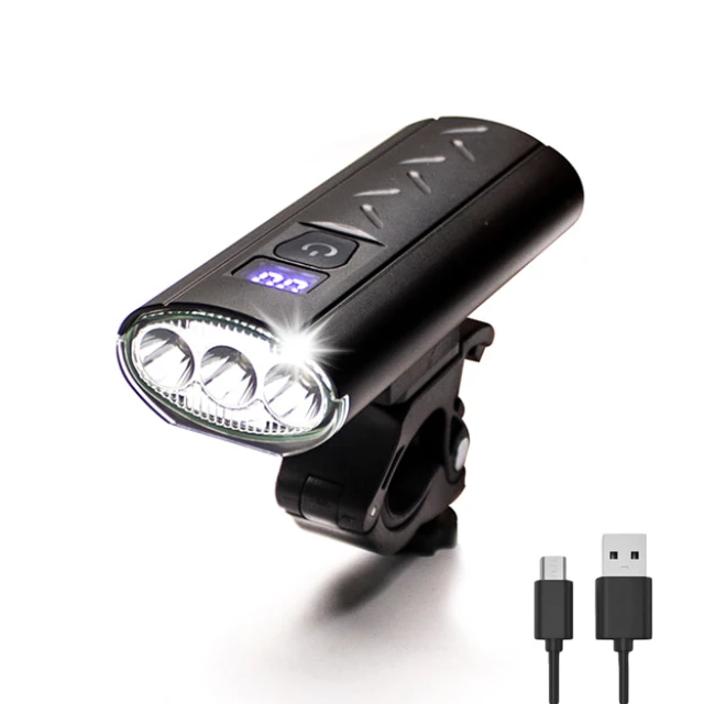 

Super Bright Bike Light USB Rechargeable 900 Lumens IPX5 Waterproof Bicycle Accessories Road Mountain Bicycle Light, Black