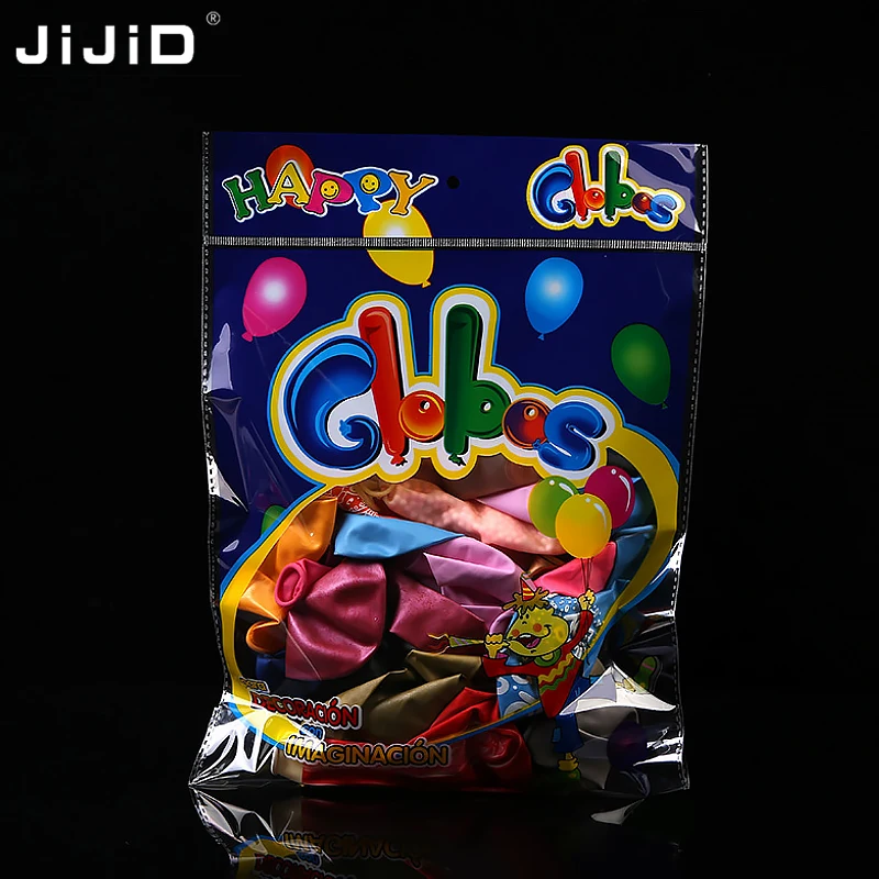 

JiJiD Customized Print Logo Clear Self Adhesive OPP Balloon Packaging Bag Seal Bag