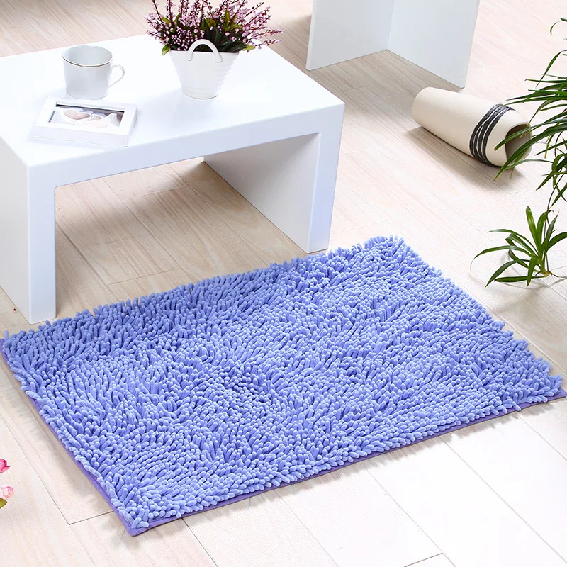 

Bathroom Rugs Luxury Chenille Bath Mat, Soft Plush Anti-Slip Bath Rug, Patterned/solid color