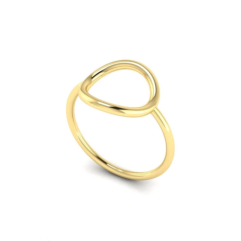 

Custom 316 l Stainless Steel Rings Classical Simple Plain Jewelry Open Statement Circle Ring For Women, Silver / gold / rose gold