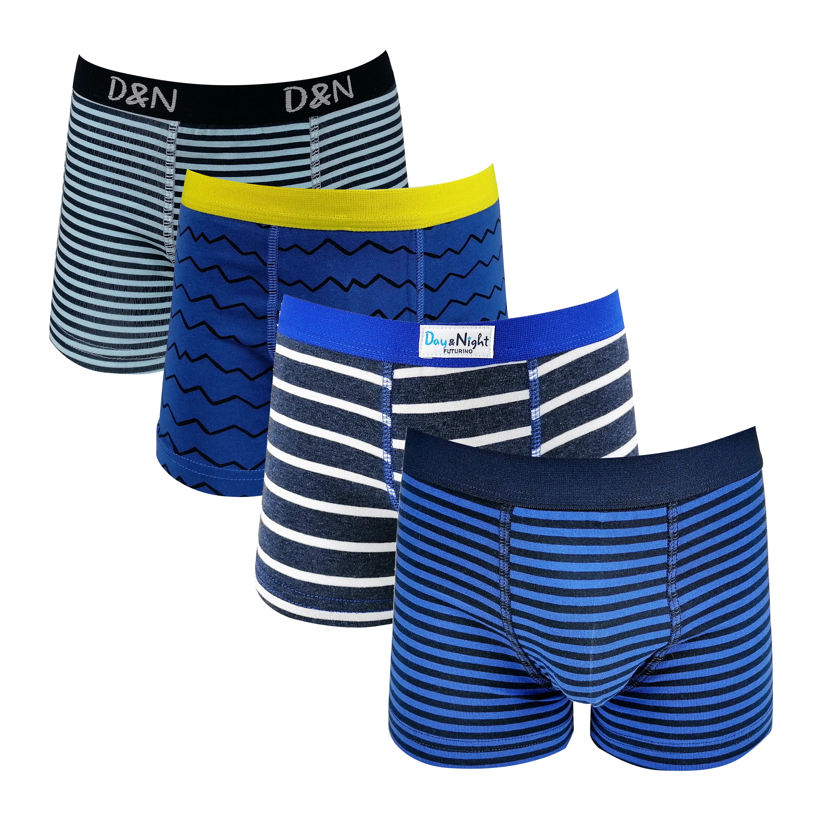 

High quality stripe collection kids underwear cotton boy's undewear boxer, Light blue/navy/white/blue
