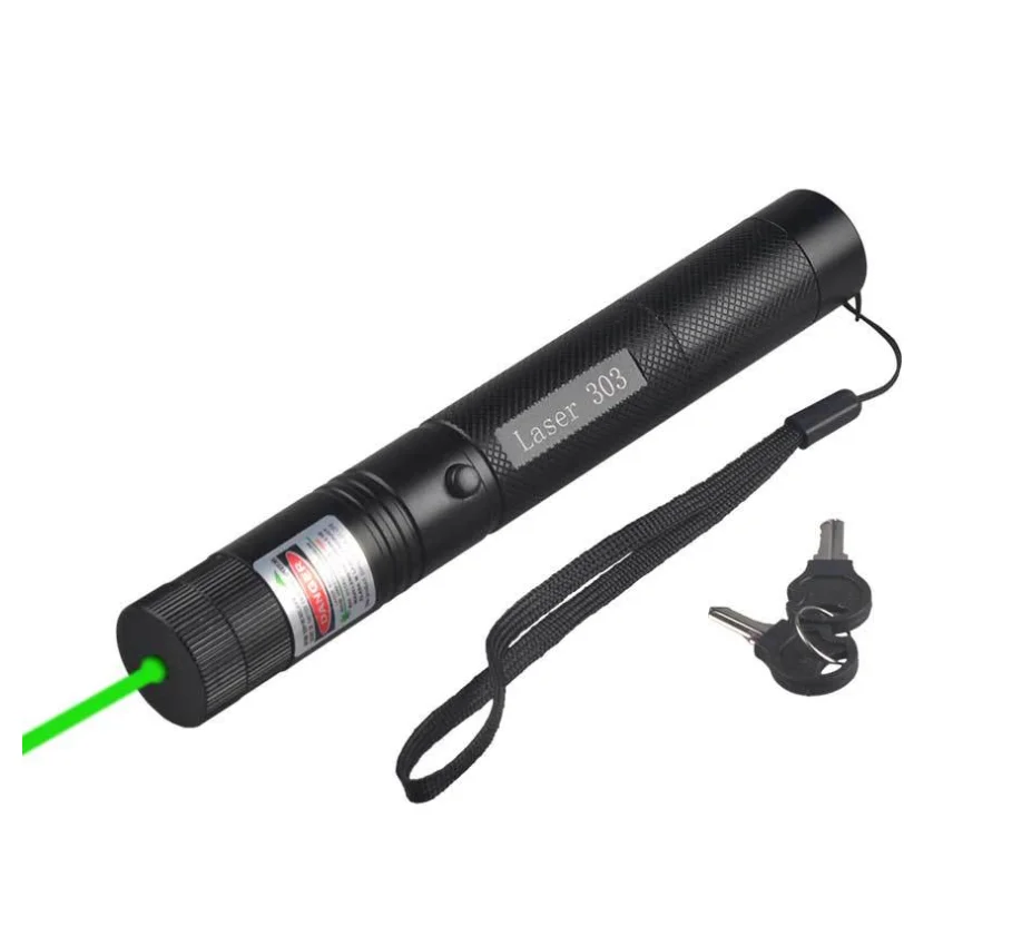 

Rechargeable Green Laser Light 18650 Battery USB High Power Burning Laser Flashlight Strong Pointer Pen 303