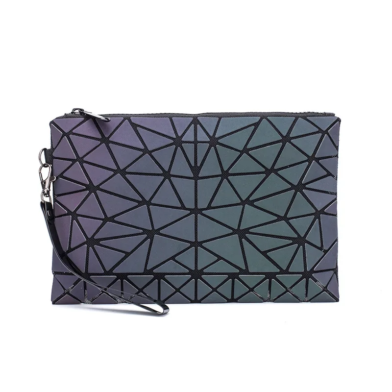 

Hot Selling Geometric Rhombus Clutch Bag Cosmetic Make Up Case Bag For Ladies, As pictures