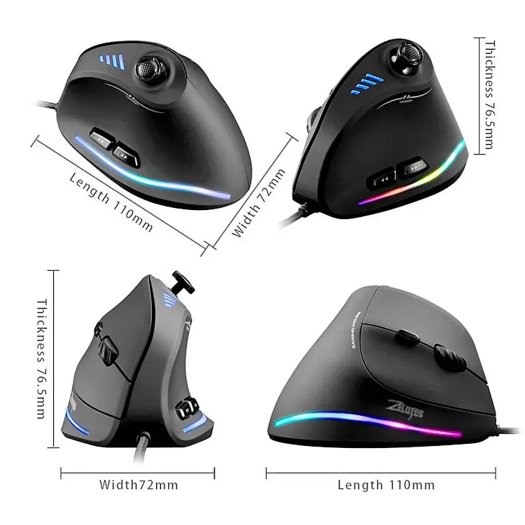 C18 Top Seller 11 Buttons Programing Adjustable Dpi Wired Vertical