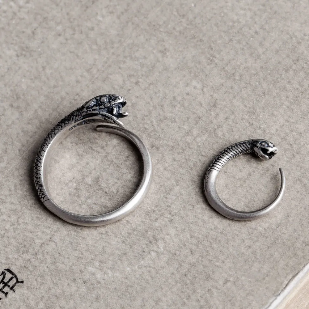 

Punk S925 sterling silver snake ring jewels for wholesale personality retro rings