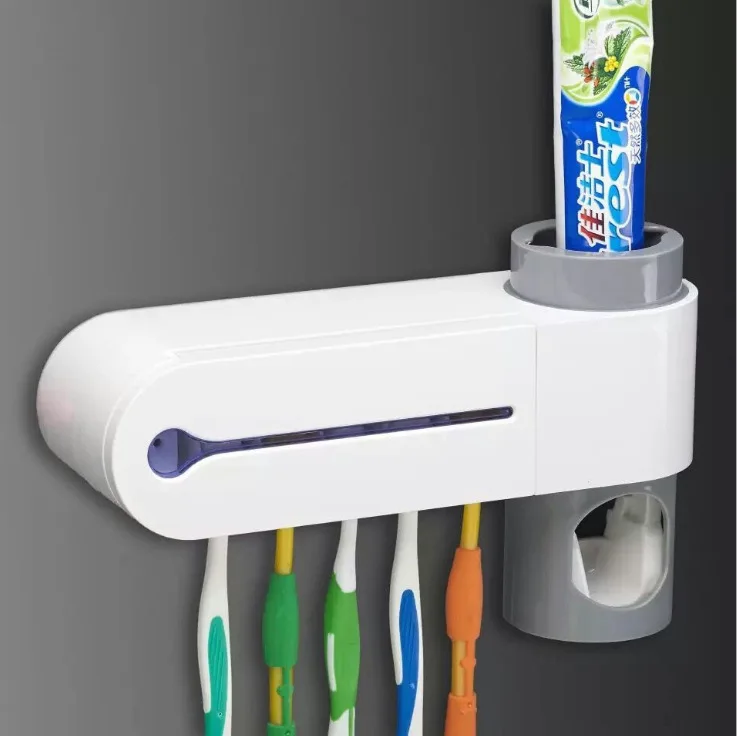 

Factory Direct Sell Toothbrush Sterilizer Automatic Toothpaste Squeezer Toothbrush Holder Family Toothbrush Holder, As photo