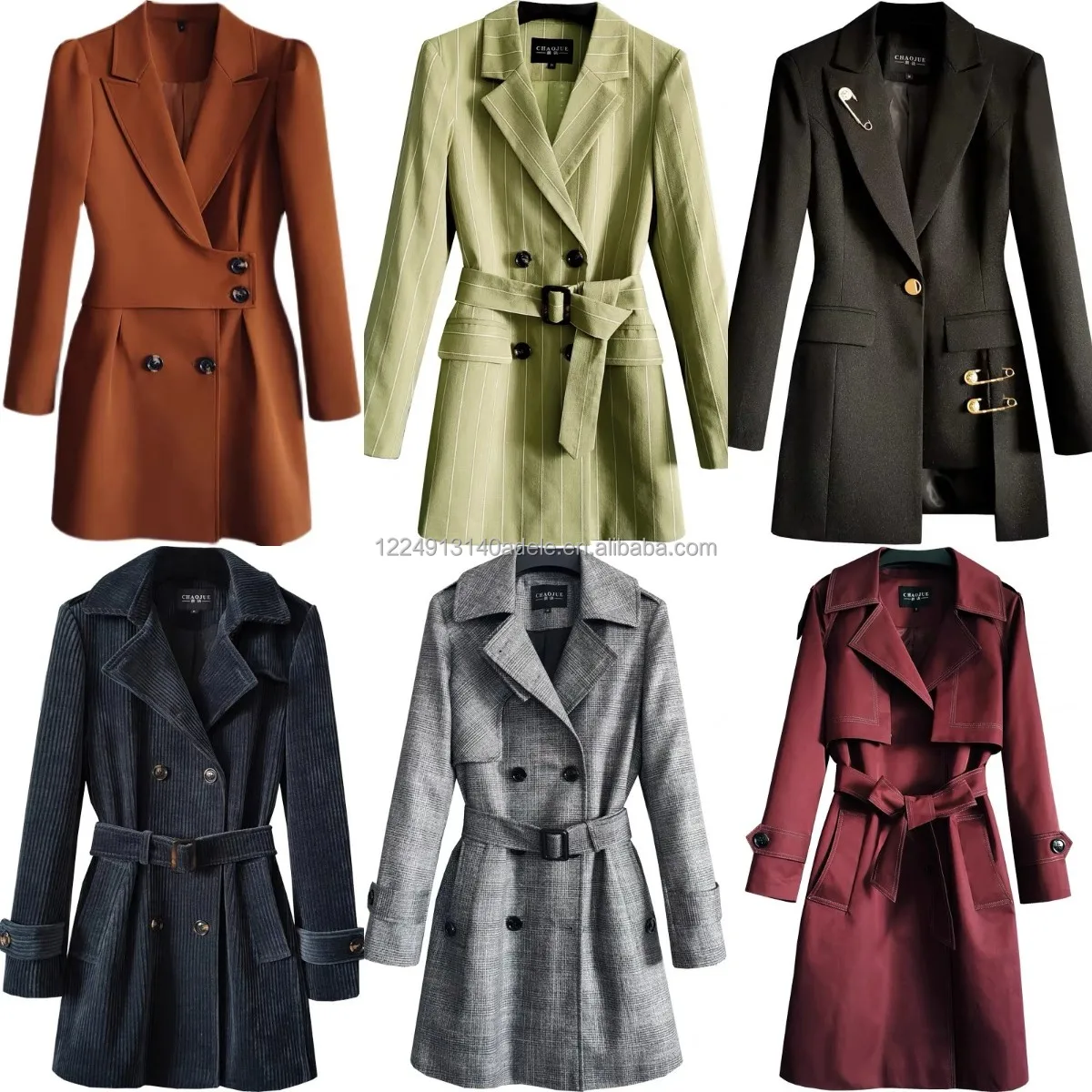 

Wholesale Hot Sell European Style Women Autumn and Winter Warm Coat Women's cashmere coat Women's cashmere coats