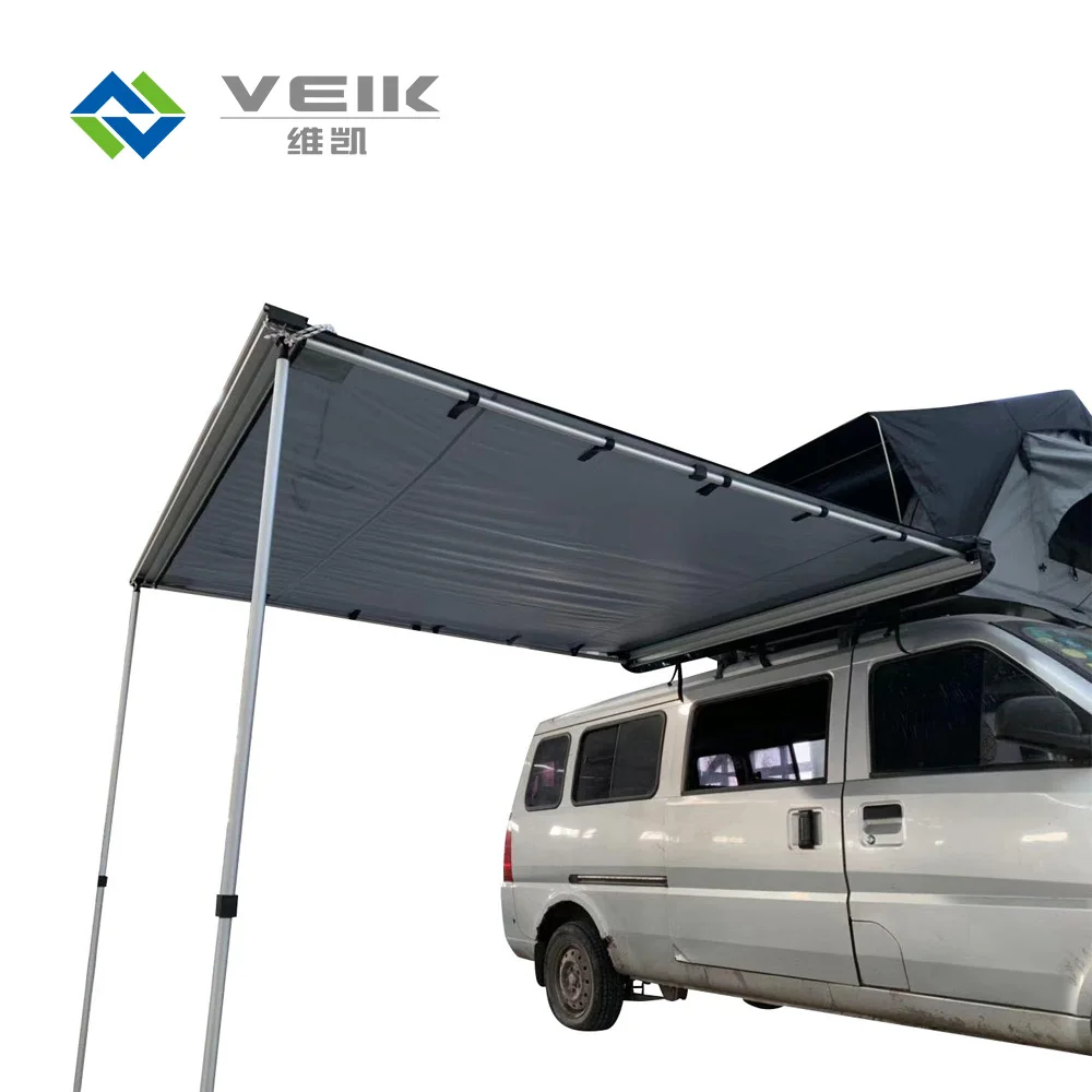 

waterproof Retractable Car Side Camping Rv Awning with accessories in 420D oxford fabric and alu pole, Grey or khaki