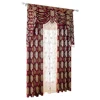 Luxury European style living room beaded beautiful valance curtain with matched embroidery sheer panel