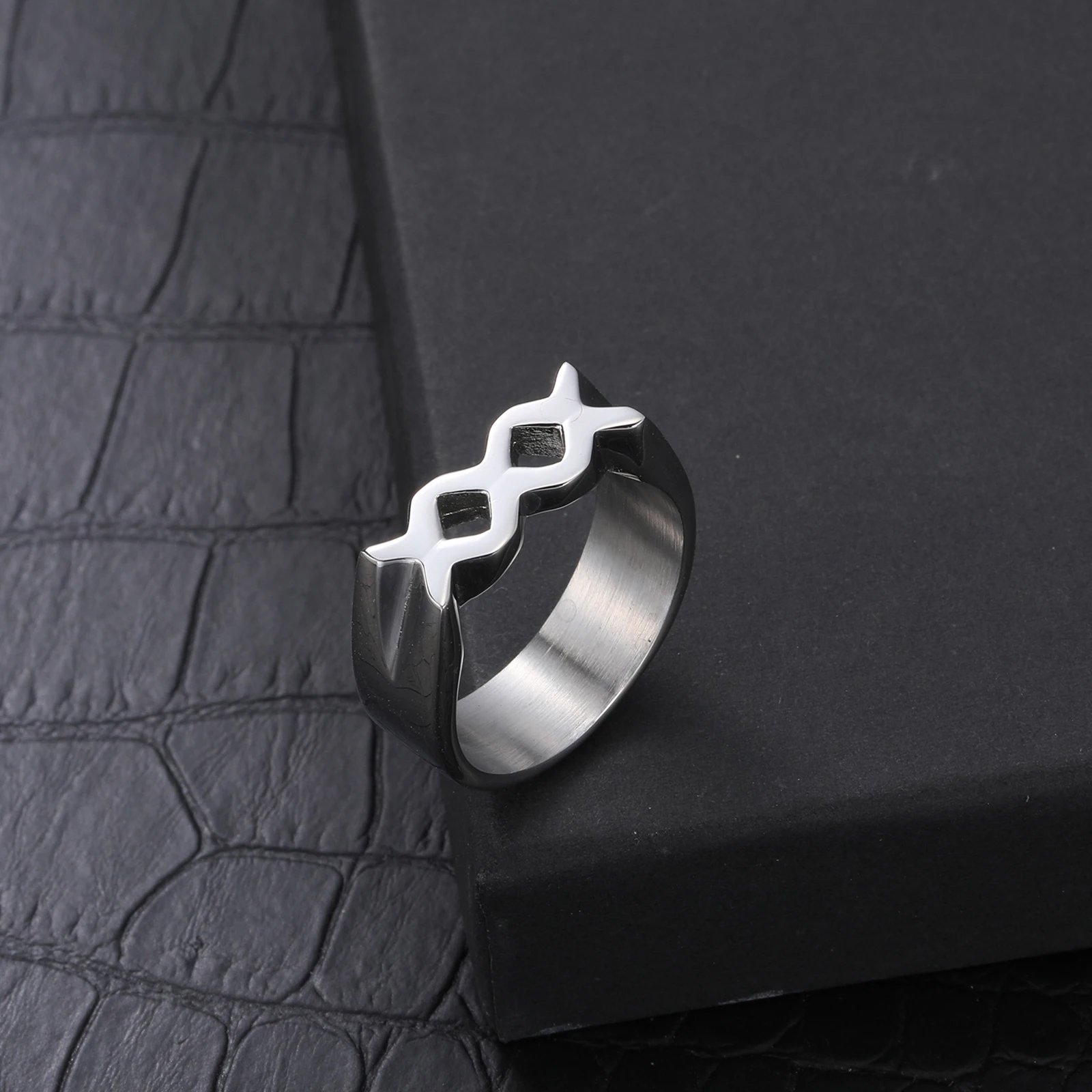 

Wholesale Men Stainless Steel Punk Biker Ring