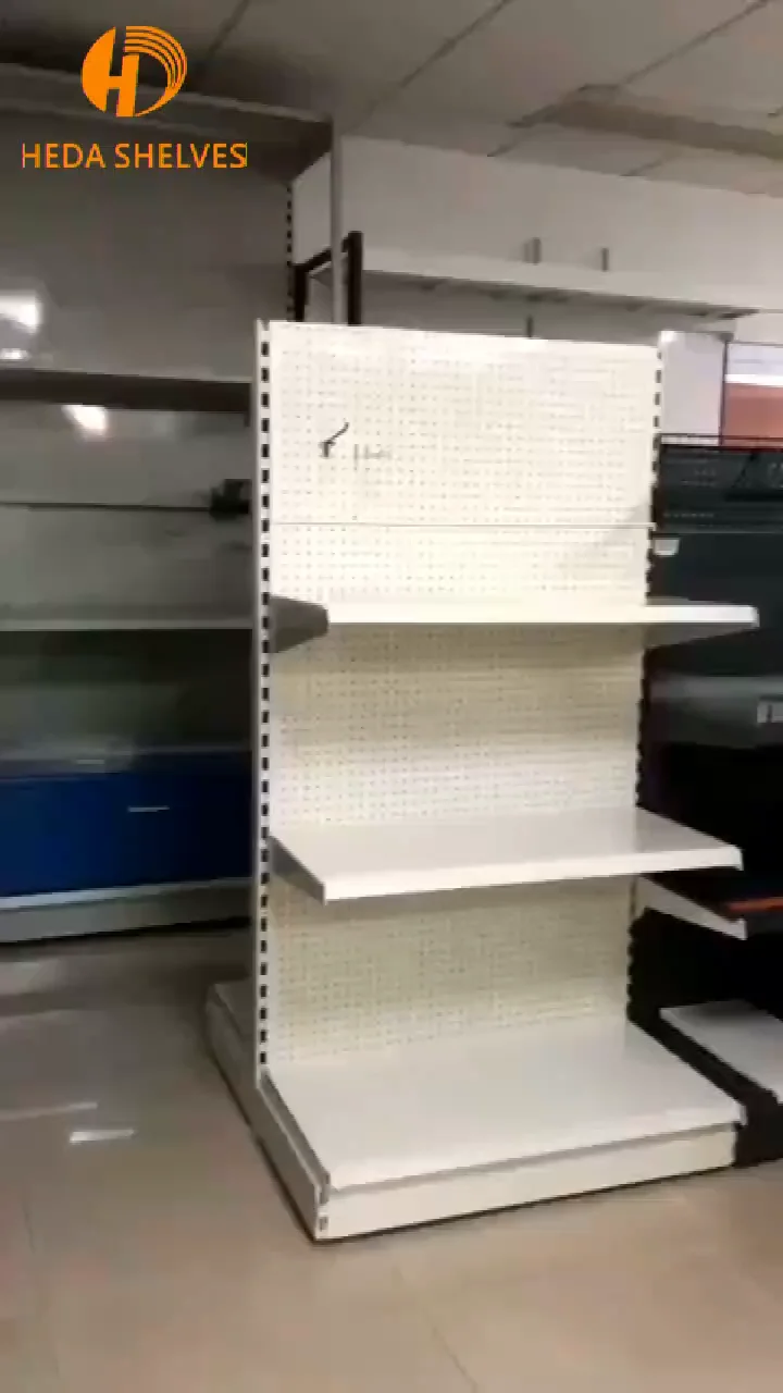 Customized Gandola Supermarket Racks Double Side Wire Mesh Rack ...