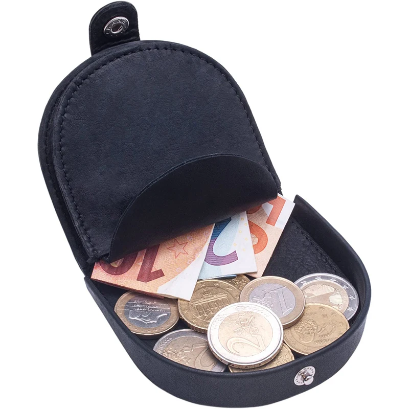 

Handmade Genuine Leather Pocket Coin Case Custom Real Leather Coin Purse Pouch Change Holder Tray Purse Wallet Organizer, Brown or customized color