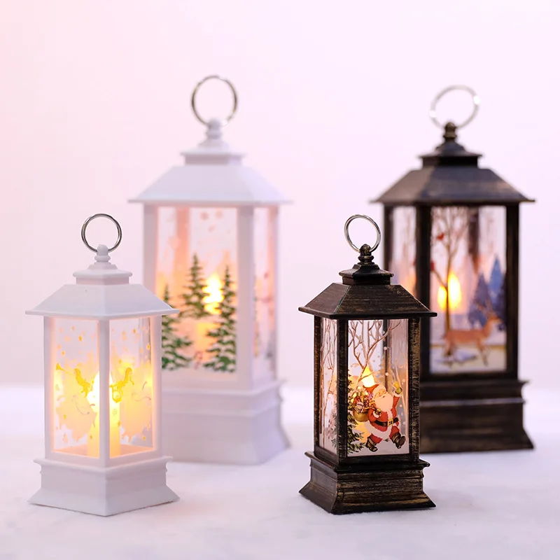 Vintage Led Lantern Lights Holiday Navidad Ornaments Christmas ...