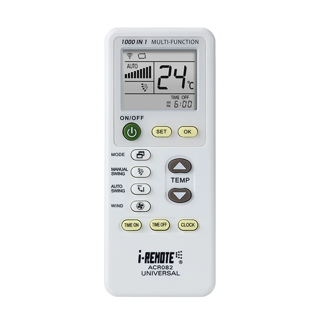 

i-remote ACR082 universal air conditioner remote control codes with HD display