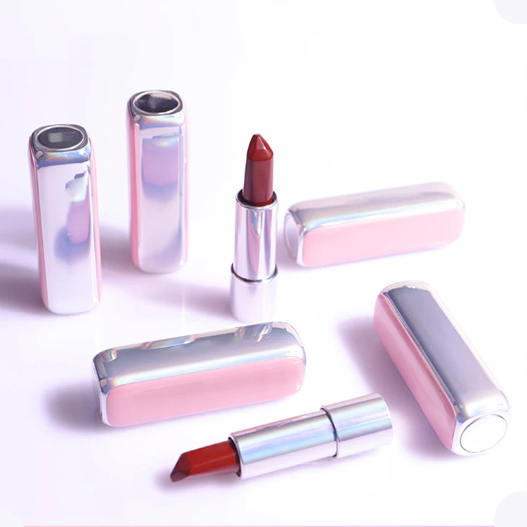 

ZHENHAI 2021 new holographic colorful luxury lipstick Private label High quality square tube waterproof lipstick, Any color (customized)