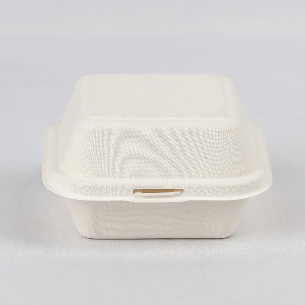 

Compostable Recyclable Sugarcane Paper Packaging Box For Hamburger