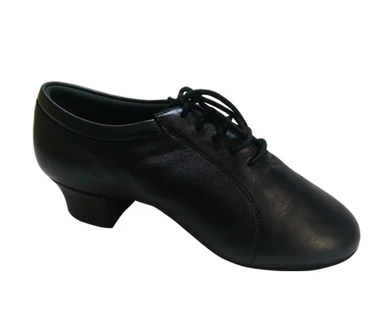 

Mens Latin Dance Shoes black leather genuine leather 8602