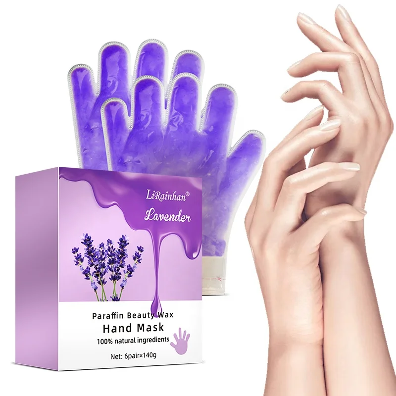 

OEM Private label Lavender Paraffin Beauty Wax Hand Mask Dead Skin Exfoliating Whitening Moisturizing Hand Mask