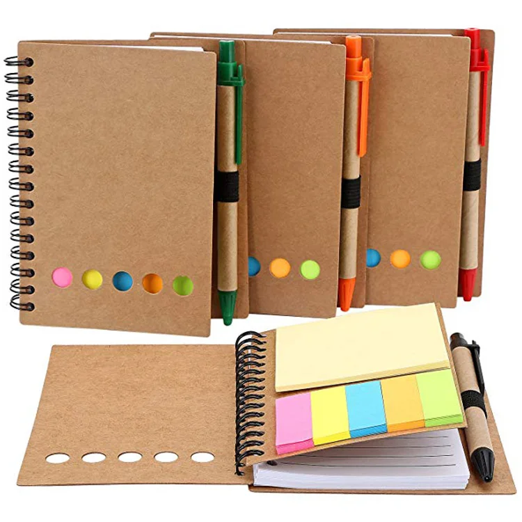 Personalized Memo Pad Recycled Paper Notebook Spiral Mini Notebook With
