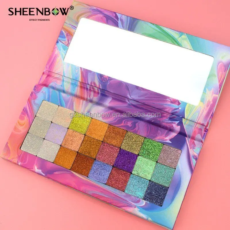 

Best new 24 colours eyeshadow cardboard high quality multichrome eyeshadow palette in stocks