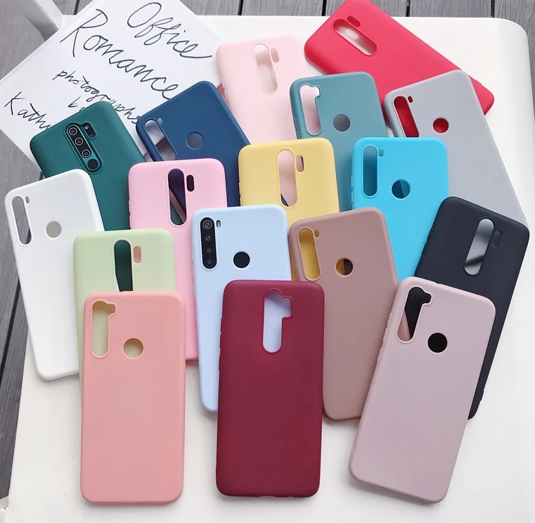 

2021 hot 17 candy colors silicone case on for xiaomi redmi note 4 4x 5 plus 5a prime xiomi 6 6a s2 go soft tpu back cover