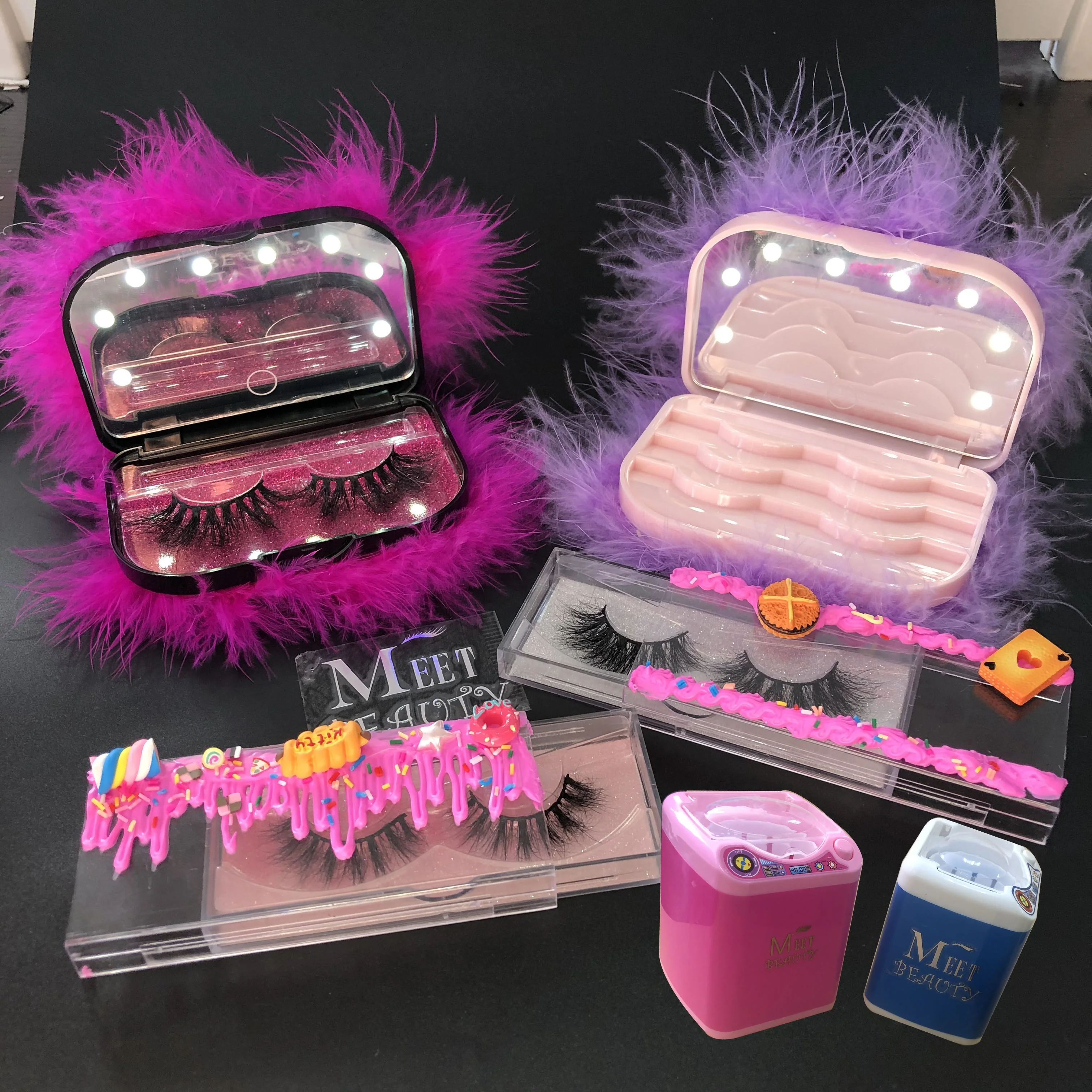 

New design case for mink lashes with custom logo private label package cheaper wholesale price China vendor, Black