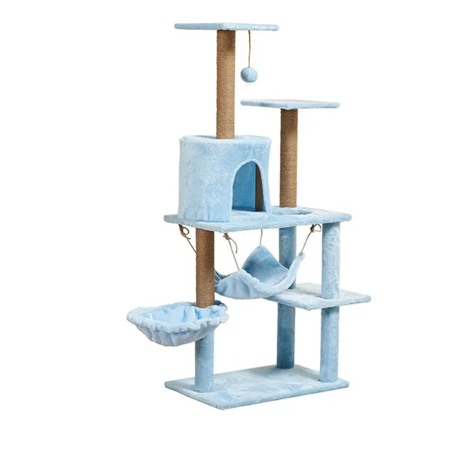 Cat Condo Tree Tower With Hammock Bed Scratching Post Cat Toy Buy