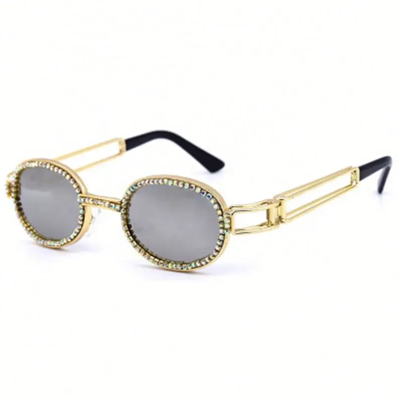 

Jhsport Sexy Round Sunglasses Women Vintage Rhinestone Sun Glasses, 7 colors