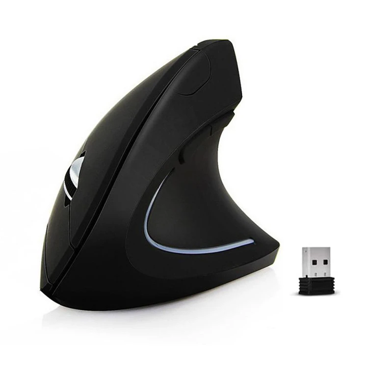 

New Trend Special Design USB Optical Wireless Mice Vertical Ergonomic Gaming Mouse for Computer, Black