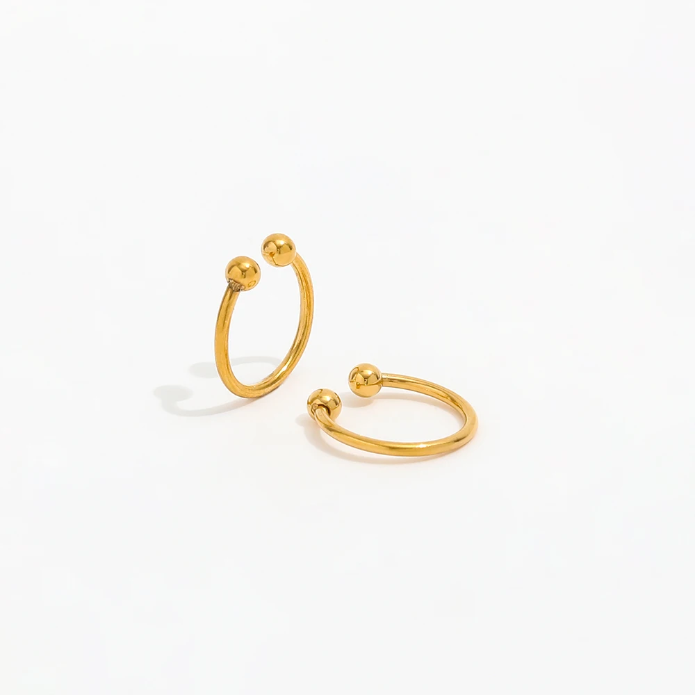 New Trendy Earring 18K Gold Plated Dainty Cuff Earrings for Women Stainless Steel Earrings Wholesale