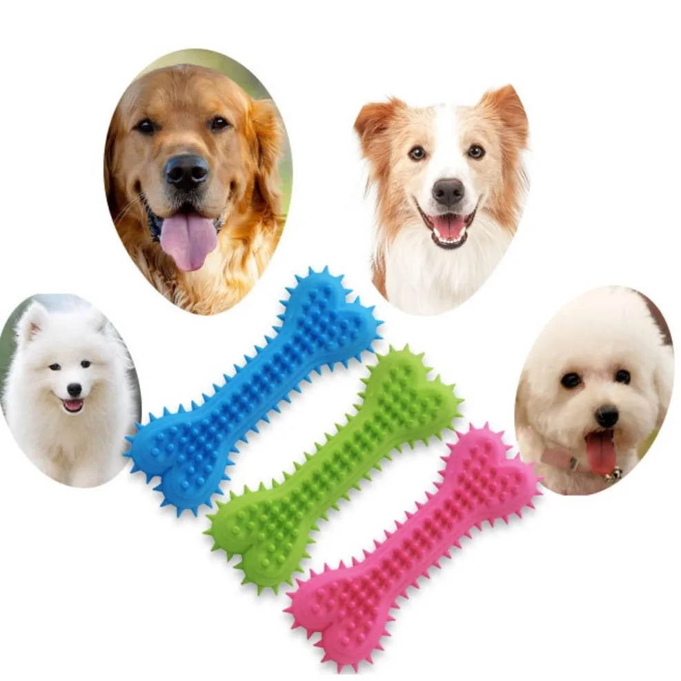 

Puppies Teething Toys Dog Chew Toys Durable Interactive Rubber Pet Balls Teeth Cleaning Dog Balls Training Toys Small Medium Dog
