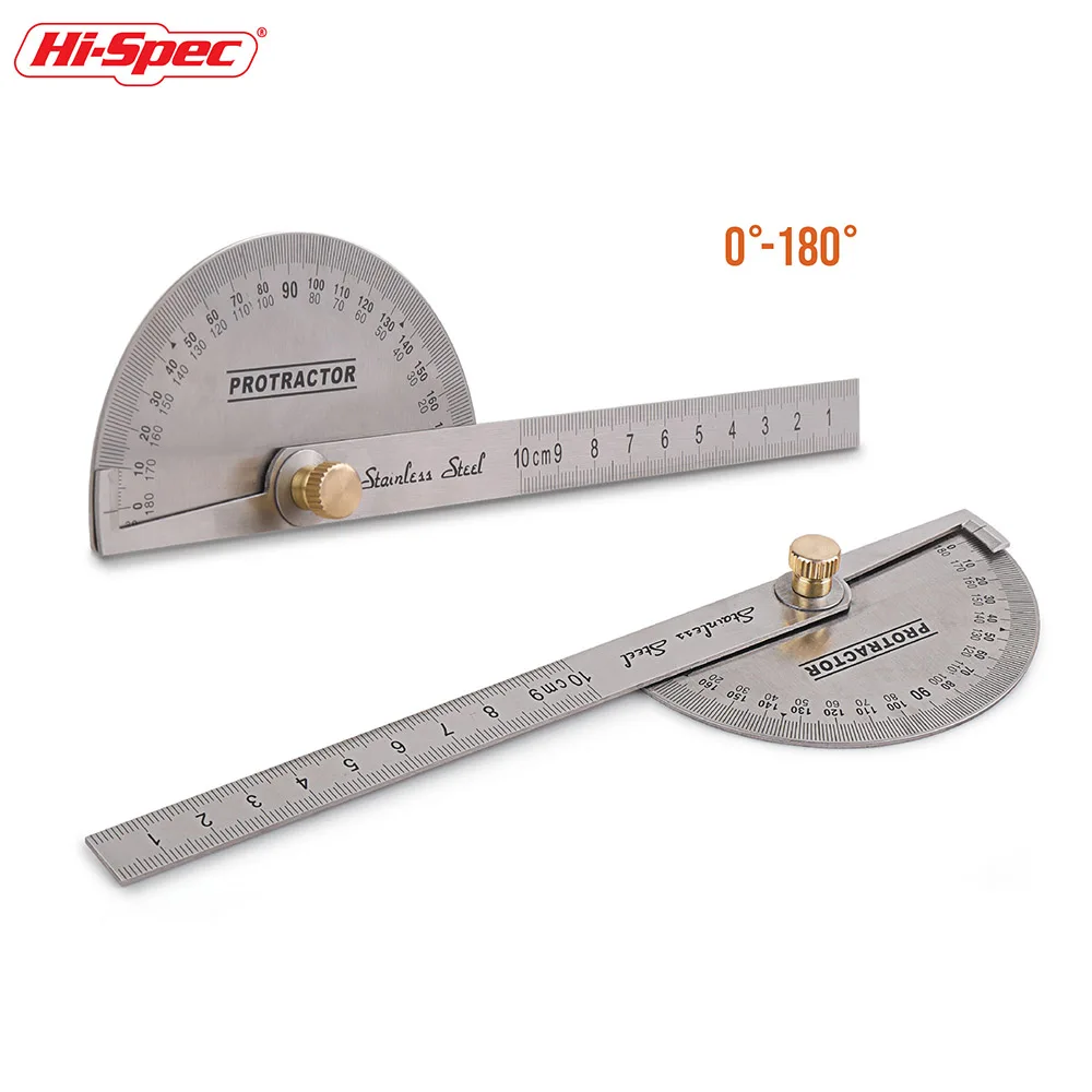 Hispec Stainless Steel Angle Finder Arm Measuring 180 Degree Protractor Buy 180 Degree 9643