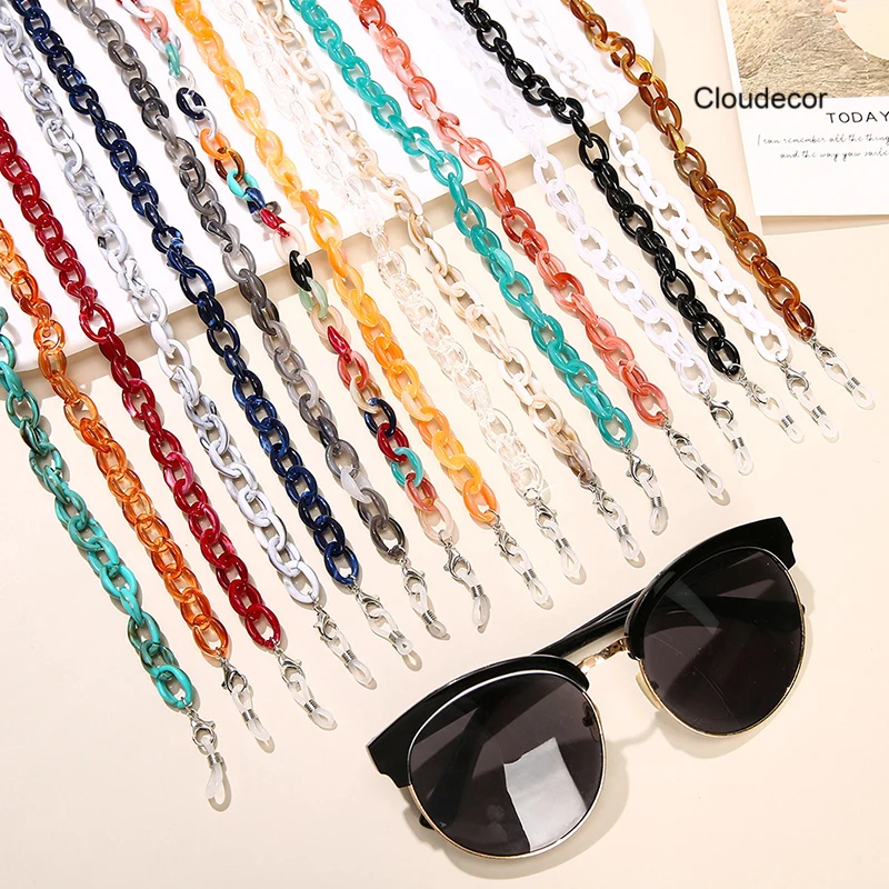 

Sunglasses Strap Eyewear Accessory Chain Holder Masked Lanyard For Women Oval Acrylic Chain For Glasses Necklace Holder Lanyard
