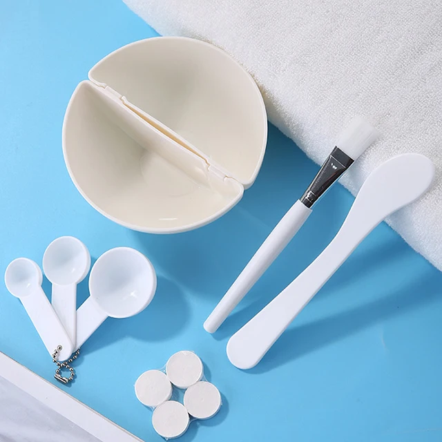 

Lameila Oem 8in1/Set Plastic PP Diy Facial Mask Bowl Brush Stick Spoon Compressed Mask Withe Face Mask Mixing Bowl Set D0880