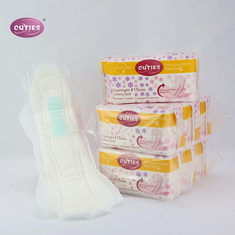 

Factory Wholesale Sanitary Pads Disposable Night Use Lady Pad Extra Long Sanitary Napkin Pads, White