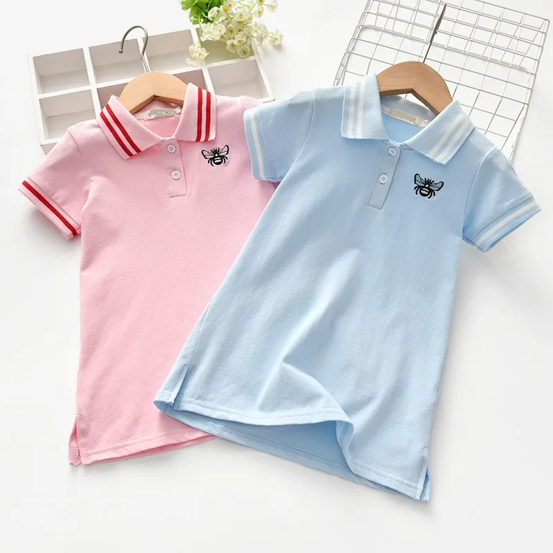 

2021 children summer casual clothing polo shirts for tennis sports wear girls dresses