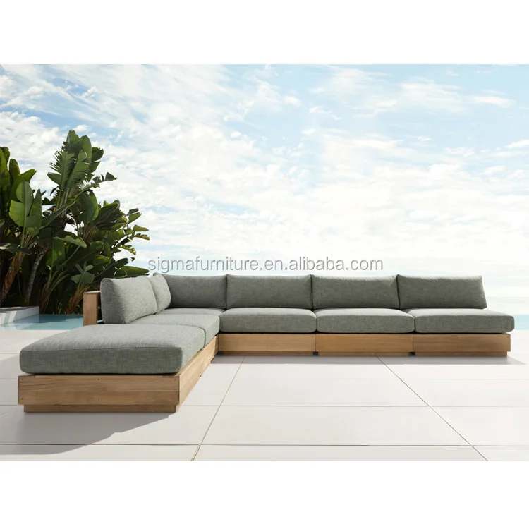 comfortable outdoor balcony furniture sets garden furniture sale sofas sectionals teak wood 6-piece sofa