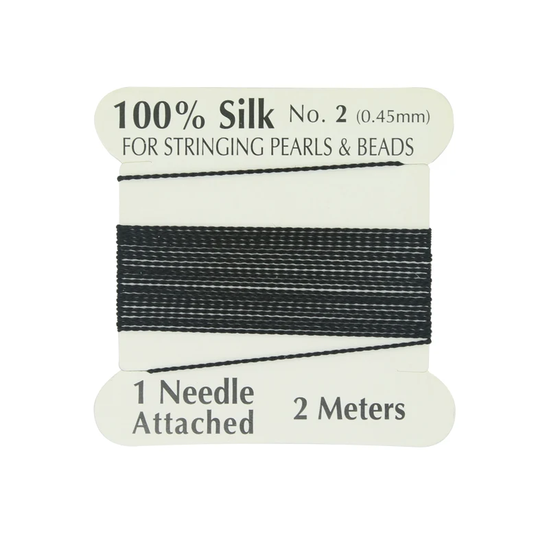 

XuQian Wholesale  Factory Price Supply 100% Natural Black Beaded Silk Cord