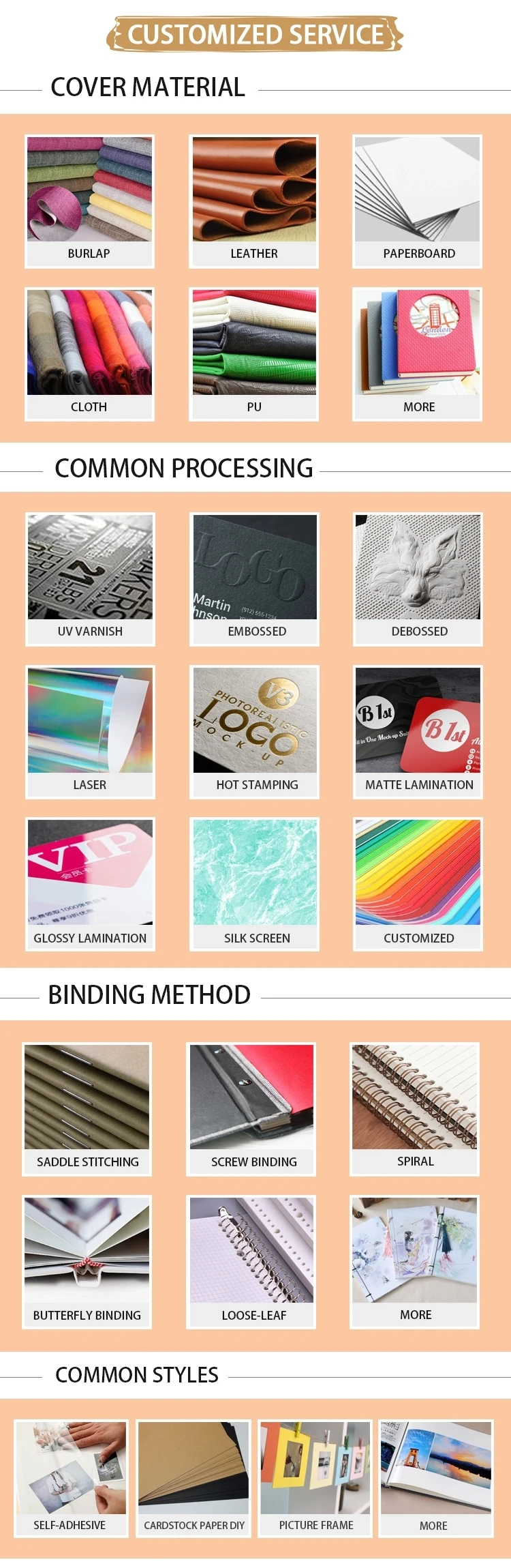 product-Cheap Price Kraft Loose Album Types Spiral Binding Photo Album To Design Your Own Scrapbook--5