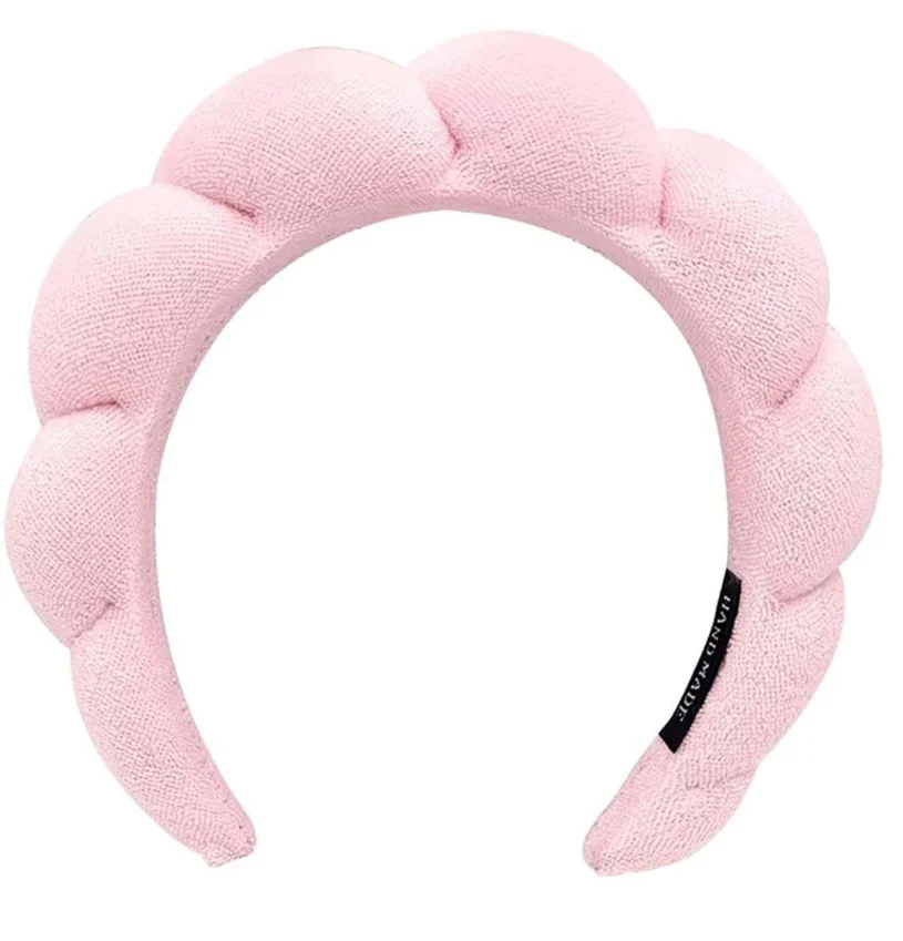 

Hot Selling Hair Accessories Sponge Headband Puffy Spa Terry Towel Cloth Fabric Headbands SPA Hairband For Makeup