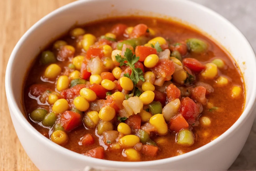 Colorful bowl of freshly made chili corn salsa with visible corn kernels and diced vegetables