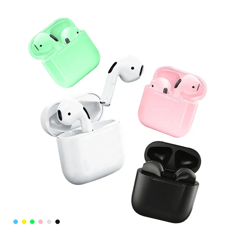 

Wireless Headphone Tws I12 Blutooth Pro 4 Pro4 Pro 5 Tws Hand Free True Earphone, White black pink green
